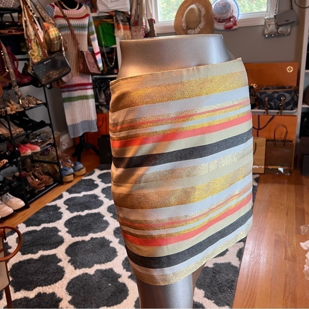 J CREW Metallic Striped Miniskirt - Picture 5 of 9